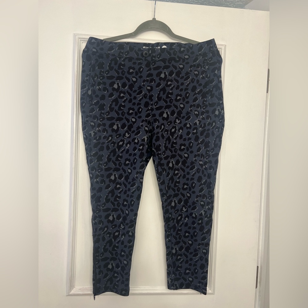 Betabrand Navy and Black Leopard Print Women’s Pants